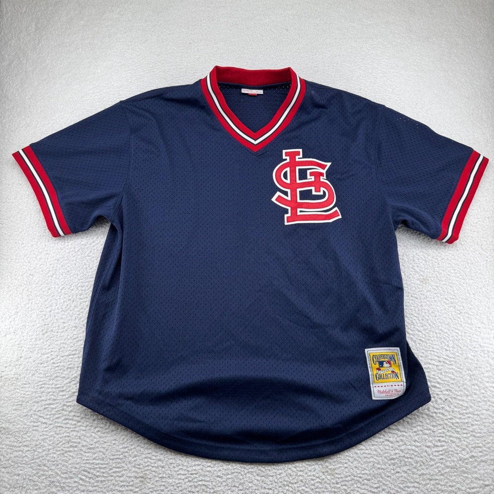 Mitchell & Ness St. Louis Cardinals Ozzie Smith Throwback Jersey Mens 2XL Sewn
